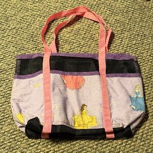 Girls Pink & Purple Disney Princess Tote Bag